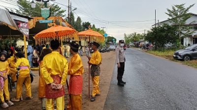 Polsek Benua Kayong Laksanakan Pengamanan Acara Halal Bihalal Pamgeran Mangkunegara Kerajaan Matan Tanjungpura