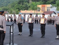 Polres Kayong Utara Gelar Upacara PTDH Tegaskan Komitmen Penegakan Disiplin Dan Integritas