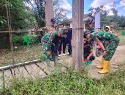 Buka Isolasi Wilayah Kodim Bengkayang Matangkan Rencana Pembangunan Jembatan Gantung Di Desa Tanjung