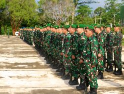 ‎Tingkatkan Disiplin Dan Loyalitas Prajurit Melalui Upacara Bendera Mingguan Kasipers Kasrem 121/Abw Tekankan Prajurit Dan PNS Korem 121/Abw