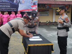 Kapolres Pematangsiantar Pimpin Langsung Upacara Sertijab Kapolseķ Siantar Marihat dan Sianțar Selatan.