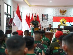 Pertegas Profesionalisme Prajurit Pangdam XII/Tpr Sambangi Markas Yonzipur 6/SD Di Anjongan