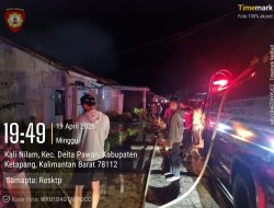 Pamapta Polres Ketapang Bersama Piket Fungsi Gerak Cepat Datangi TKP Kebakaran Perumahan BTN Palm Vista