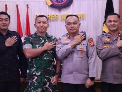 Kapolres Melawi Terima Kunjungan Dandim 1205/ Stg  AKBP Harris  Perkuat Sinergitas Dan Soliditas TNI-Polri
