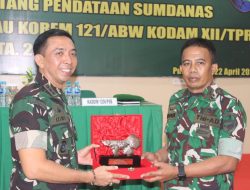 Kodim 1206/Psb Terima Kunjungan Dan Arahan Asistensi Teknis Gar Binwanwil Tentang Pendataan Sumdanas