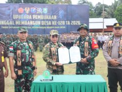 Sinergi Membangun Negeri Kodam XII/Tpr Resmi Buka Program TMMD Ke-128 Di Tiga Wilayah