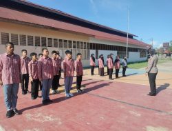 Hadir Di Sekolah Rakyat Kasat Binmas Polres Ketapang Bersama Anggotanya Memberikan Pelatihan Ekstrakurikuler