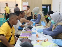 Cek Kesehatan Personel Polres Ketapang Laksanakan Rikkes Berkala Di Aula Polres Ketapang