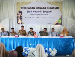 Beri Dukungan Terhadap Dunia Pendidikan, Anggota Koramil 01/Sambas Hadiri Pelepasan Siswa Kelas XII
