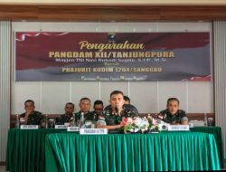 Danrem 121/Abw Dampingi ‎Pangdam XII/Tpr Kunjungi Kodim 1204/Sanggau Tekankan Disiplin Dan Hindari Kegiatan Ilegal