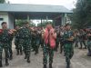 Dandim 1206/Putussibau Sambut Kedatangan Rombongan Pangdam XII/Tanjungpura Di Pos Komando Taktis Badau