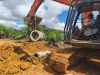 Satgas TMMD Ke-128 Kodim 1204/Sanggau Pasang Gorong-gorong Gunakan Excavator