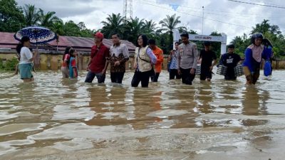 Banjir Melanda Dusun Jelimpo Bhabinkamtibmas Dampingi Wakil Bupati Cek Lokasi