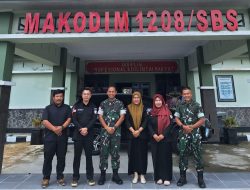 Perkuat Kordinasi Dan Sinergi Kodim 1208/Sambas Terima Kunjungan Kerja Bawaslu Kabupaten Sambas
