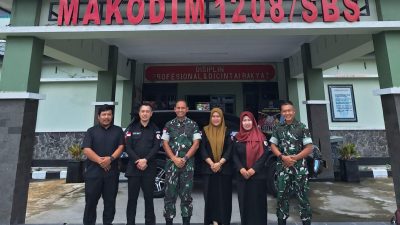 Perkuat Kordinasi Dan Sinergi Kodim 1208/Sambas Terima Kunjungan Kerja Bawaslu Kabupaten Sambas
