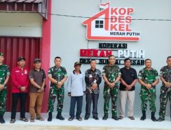Danrem 121/Abw Dengan Di Dampingi Dandim 1206/Psb Kunjungi Koramil Jajaran Dan Cek Pengerjaan Koperasi Desa Kelurahan Merah Putih