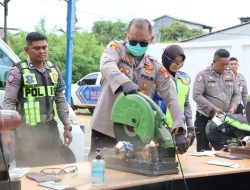 Polres Ketapang Gelar Konferensi Pers Penindakan Knalpot Brong Periode Januari Sampai Dengan April Tahun 2026