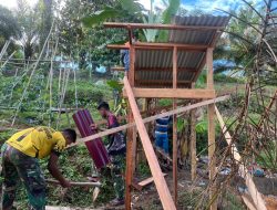 Pembuatan MCK di SMP Negeri 5 Kembayan Di Semayang Oleh Satgas TMMD Ke-128 Kodim 1204/Sanggau