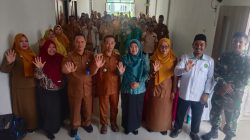 Wakili Danramil, Babinsa Sungai Baru Koramil 1208-07/Teluk Keramat Hadiri Lokakarya Mini Bidang Kesehatan