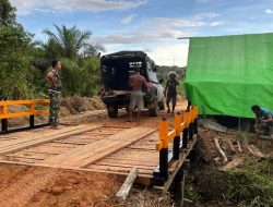 Pembangunan Jembatan Penghubung Semayang–Ongkok Selesai Dikerjakan Satgas TMMD Ke-128 Kodim 1204/Sanggau