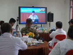 Dandim 1208/Sambas Dampingi Bupati Laksanakan Vidcon Bersama Presiden RI Operasionalisasi Koperasi Desa Kelurahan Merah Putih