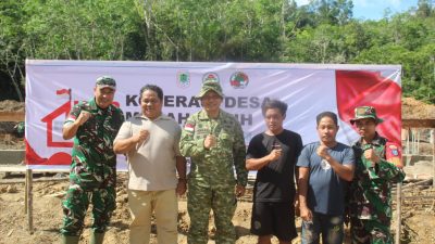 Dukung Percepatan KDKMP Dandim 1206/Putussibau Tinjau Langsung Progres Pengerjaan Di Lapangan