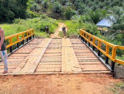 Jembatan Penghubung Tanak–Tanjung Bunga TMMD Ke-128 Kodim 1204/Sanggau Rampung 100 Persen