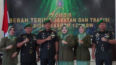 Danrem 121/Abw Pimpin Sertijab Dan Tradisi Kasiops Kasrem 121/Abw