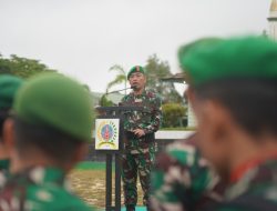 Kasrem 121/Abw Berikan Pengarahan Kepada Seluruh Prajurit Dan PNS Korem 121/Abw