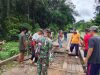 Gerak Cepat Koramil 14 Hulu Gurung Bersama APDES Landau Kumpang Atasi Jembatan Rusak Parah Jelang Hari Raya Idul Adha 1447 H