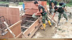 Sinergi Kodim 1209/Bengkayang – Warga Pacu Pembangunan Jembatan Perintis Garuda