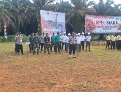 Kapolsek Nanga Tayap Hadiri Apel Siaga Karhutla Dan Penandatanganan MoU Kerja Sama Pencegahan Kebakaran Hutan Dan Lahan