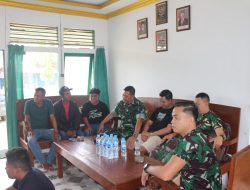 Koramil 1206-13/Bunut Hulu Bersama Masyarakat Gelar Nobar Kebangsaan Sepak Bola Piala Dunia 2026