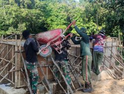 Kodim 1203/Ktp Pacu Pembangunan Jembatan Garuda