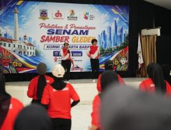 Sambut HUT ke – 499 Jakarta,155 Warga Ikuti Pelatihan Senam Samber Gledek di Palmerah