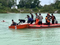Hari Kedua Pencarian Tim Gabungan Berhasil Temukan Korban Tenggelam Di Danau Biru
