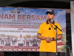 Polresta Pontianak Gelar Olahraga Bersama Masyarakat Meriahkan Hari Bhayangkara Ke-80