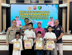Polresta Pontianak Gelar Bhakti Kesehatan Sunatan Massal Dalam Rangka Hari Bhayangkara Ke-80 Tahun 2026