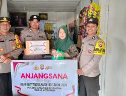 Polsek Matan Hilir Selatan Gelar Anjangsana Dan Serahkan Bantuan Sosial Dalam Rangka Hari Bhayangkara Ke-80