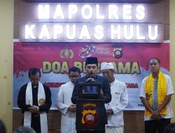 Dandim 1206/Putussibau Hadiri Acara Doa Bersama Lintas Agama Melalui Vicon