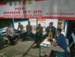 Satbinmas Polres Melawi Laksanakan Pembinaan Dan Sambang Pos Satkamling Di Kecamatan Nanga Pinoh