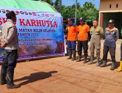 Bhabinkamtibmas Polsek Matan Hilir Selatan Ikuti Apel dan Monitoring Posko Karhutla Bersama Instansi Terkait