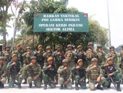 Berikan semangat Dan Motivasi Danrem 121/Abw Selaku Dankolakops Saat Kunjungi Pos Gabma Serikin Satgas Pamtas RI-Malaysia