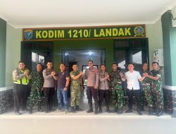 Polres Landak Perkuat Sinergitas Dengan Kodim 1210/Landak Bahas Stabilitas Kamtibmas