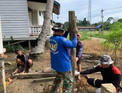 Wujudkan Hunian Layak Satgas TMMD Ke-129 Kodim 1206/Putussibau Mulai Geber Pengerjaan Sasaran RTLH