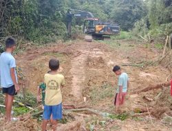 Jadi Hiburan Menarik Alat Berat Pembukaan Jalan Jadi Tontonan Warga Di Lokasi TMMD
