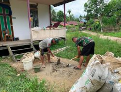 Program TNI Manunggal Membangun Desa TMMD Regtas Ke-129 Kodim 1206/Psb Banyak Menimba ketrampilan 