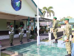 Kodim 1206/Psb Gelar Upacara Bendera Khidmat Dalam Rangka Memperingati Hari Anak Nasional (HAN) Tahun 2026