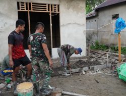 Pondasi Teras RTLH Warga Mulai Dibangun Satgas TMMD Reguler Ke-129 Percepat Pengerjaan