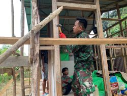Sentuhan Hangat TNI Di Perbatasan Satgas TMMD 1206/Psb Akselerasi Bedah Rumah Warga